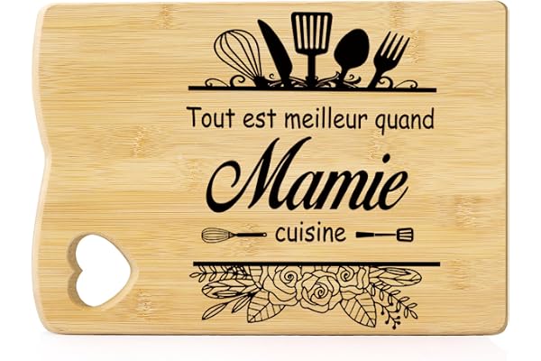 Cadeau Mamie Cadeau Pour Mamie Cadeaux Anniversaire Planche à Découper En Bambou Gravée Cuisine Cadeaux Fete Des Mamies Idee Cadeau Fete Des Grand Mere Secret Santa Anniversaire Pour Mamies Maman