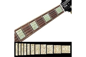 Inlaystickers Marqueurs de Frettes pour Guitares & Basses - LP/SG blocs - Perle Blanche Vieillie F-005BL-AW