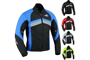 Dimex Mens Motorcycle Waterproof Cordura Textile Jacket Motorbike CE Armours