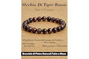 Landorilo Bracciale in Pietra Semipreziose Naturale Fatto a Mano Elastico per Donna Uomo, 8MM Pietre Gemme Rotonde Altamente Lucide Bracciali Yoga, Braccialetti Chakra