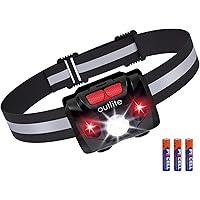 Outlite LED Stirnlampe Kopflampe Superhell mit AAA-Batterie, Wasserdicht Leichtgewichts Mini Stirnlampen Perfekt fürs…