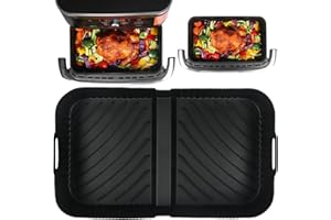 BYKITCHEN Bardzo duża silikonowa wkładka do frytownicy powietrznej Ninja Foodi Flex AF500UK 10,4 l, akcesoria do frytownicy powietrznej, silikonowa wkładka kompatybilna również z Duronic 10 l i
