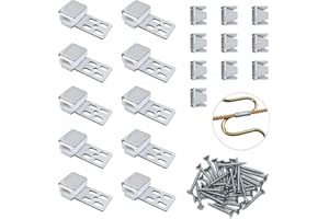 JINTANG 10PCS pour canapés en argent Clips à Ressort,de Meubles Kit de,Réparation de Clips Peut réparer les meubles rapidement(10*cage clip,10*sofa spring clip,42*vis autotaraudeuse)