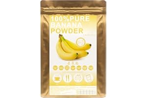 Plant Gift 100% Pure Banana Powder 香蕉粉 Poudre naturelle, fruits frais et purs en poudre pour la cuisson et la cuisson, sucrés, sans gluten, smoothies et produits de boulangerie 100g/3.52oz