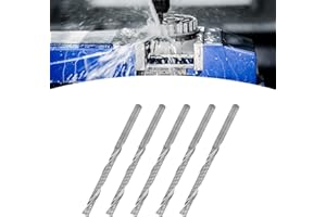 Les-Theresa 5 uds, fresas de extremo CNC, herramienta de corte de fresa en espiral de una sola flauta, 3,175x3,175x32x55mm