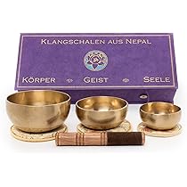 Tibetische Klangschale – 11,4 C Großes Klangschalen-Set It Schlägel