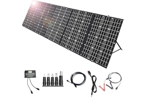 YINGGUANG 300W Plegable Solar Panel 300W Portátil Solar Panel con Controlador para estación de energía portátil y batería de RV para Acampar, teléfonos móviles, portátiles,12V/24V con Salidas USB
