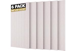 TONOR 6 Pack Large Acoustic Panels,47.2" X 23.6" X 0.35" Acoustical Wall Panel, Self-Adhesive Sound Proof Panels, Decorative Soundproof Wall Panels for Echo Absorption for Home Studio, Light Camel