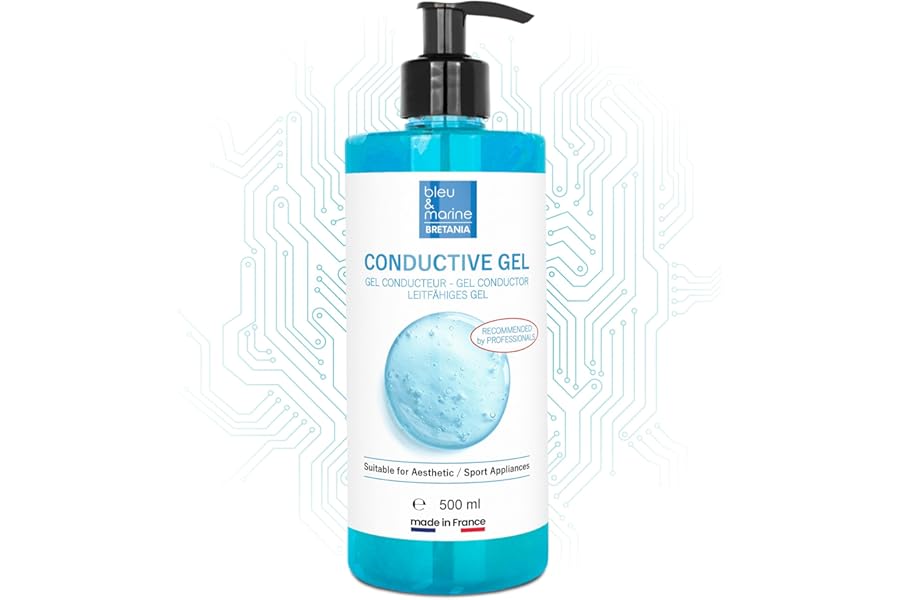 Conductor Gel for Body and Face: Radio Frequency, Microcurrent, Ultrasound, Electrodes, Laser Hair Removal, Muscle Electrostimulator, IPL Hair Removal – 500 ml