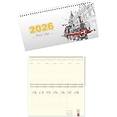 2026 Weekly Table Calendar Table Cluster Large Size 33x16 cm