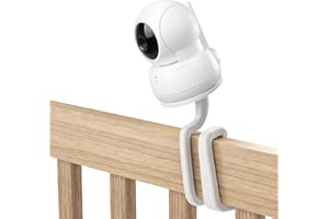 HOLACA Flexible Drehhalterung kompatibel mit VTech VM923/924 Babyphone ohne Werkzeug oder Wandbeschädigung - Weiß (Flexible Halterung)