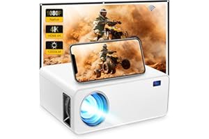 Projector, ZDK Natibe 1080P 4K Supported 12000 Lumens Portable Mini Projector With Wifi Compatible for Iphone Android Phone HDMI USB VGA AV Pad TV Stick Laptop