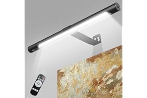 CKEYIN PRO Rechargeable Wall Lights for Photo Frame, Battery Operated Dartboard Light in Door, 2 in 1 Wireless Picture Lights Stick on Wall for USB, Black Battery Powered Magnetic Lamp with Remote Control
