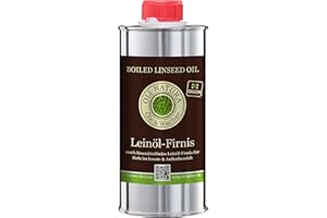 OLI NATURA ÖLE & WACHSE Vernis à l’huile de lin OLI-NATURA, 0.25 litre – protection biologique pour bois, certifié pour le contact alimentaire, pour usage intérieur et extérieur, incolore – nature