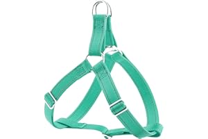Plutus Pet Step In Dog Harness, Reflective, Adjustable, and Secure with Metal Buckles, Easy Walk Dog Harness for Puppy, Small, Medium and Large Dogs, Teal, S