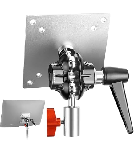 Adattatore VESA Gravity SA VESA 1 – Monta Monitor Su Tubi Da 35 Mm (treppiedi), Carico Massimo 30 Kg, Viti Incluse