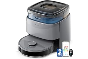 LEFANT M3 MAX Robot Aspirador y Fregasuelos con Base de Autovaciado, Todo-en-Uno 20 000 Pa, Autonomía 210 mins, Auto-Vaciado 3,2L, Auto-Lavado/Secado Mopa, Mopas Elevables, WiFi/Alexa/i Watch/App