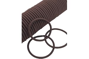 WONDERCAT LONDON 36 PCS Hair Elastics, 3mm Elastic Hair Ties Ponytail Holders, Bulk Hair Ties No Metal Gentle Elastics Hair Bands for Women Men Girls Kids (Brown)