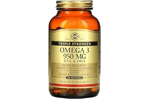SOLGAR Omega 3 de triple potencia, apoya el cerebro y los ojos, es bueno para la salud del corazón, aceite de pescado, 100 cápsulas blandas, el embalaje puede variar