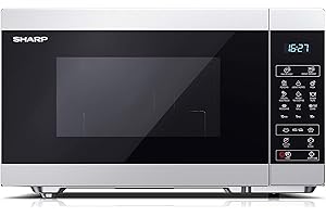 SHARP YC-MG02ES - Horno microondas 20 litros, con función grill, programa de descongelación, 11 niveles de potencia, función temporizador, plato giratorio incluido