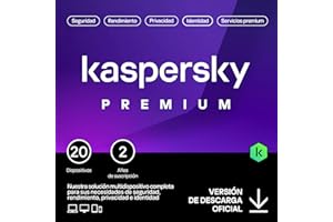 Kaspersky Premium Total Security 2024 | 20 Dispositivos | 2 años | Anti-Phishing y Firewall | VPN ilimitada | Gestor de contr
