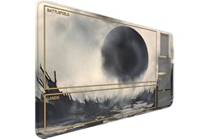 SMATCAMP MTG Spielmatte mit Zonen genäht Kanten, rutschfeste Gummi Boden MTG Spielmatten, Glatte Gummioberfläche Schlacht TCG Spielmatte 24“ x 14“ Halloween Mauspad MTG Matten + Aufbewahrungstasche