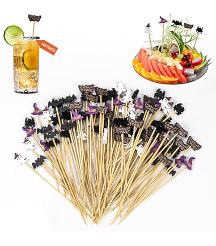 50 Halloween Cupcake Toppers Pics En Plastique Décorations