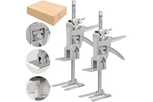 VEXNOOK 2 Stück Arm Arbeitssparender Heber – Verstellbare Höhe 0-145mm, Langlebiges Material & Hohe Tragfähigkeit 200KG, Vielseitig Einsetzbar, Einfache Bedienung für Bauarbeiten und Heimgebrauch