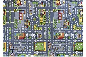 SrgPui Car Play Mat, 50 x 80 cm Car Rug for Kids,Non-Slip Car Rug play mat, Perfect for Imaginative Play and Educational Activities