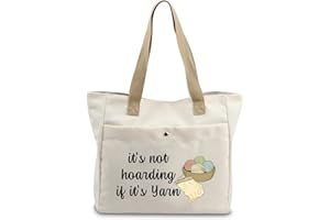 MYSOMY It's not Hoarding if It's Yarn Tote Knitting Accessories Bag Funny Yarn Lovers Gifts for Knitting Lovers Knitter (It's Yarn Tote)