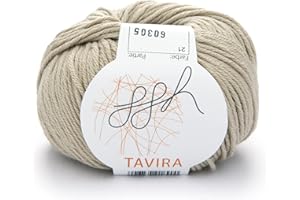 GGH Tavira | algodón Grueso para Tejer y Hacer Ganchillo - Apto como Hilo de Solapa - Ovillo de 50 g | Color 021 - Sand
