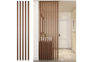 WAHHWF Separador de Ambientes Partición de pared Separador de ambientes De suelo a techo Lamas de madera - Mampara Poste Separador Sala de estar Sencillo Moderno Entrada Restaurante Oficina Columna hueca dec