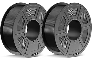 ‎TECBEARS TECBEARS PLA+ Filament 1,75 mm Schwarz 2KG, Verstärkt Zähigkeit PLA Plus 3D Drucker Filament, 0-300mm/s Druckgeschwindigkeit, 1KG Spulen, Maßgenauigkeit +/- 0,02 mm