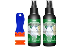 VIVIDYE Klebstoffentferner Extra Stark - 200g Ettikettenlöserspray mit Schaber und Ersatzklingen, Aufkleber Entferner für Auto, Fenster, Wände - Schneller Entferner von Etiketten, Klebeband, Aufkleberresten