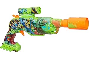 Hasbro Nerf, Zombie Driller, Blaster Giocattolo, Giochi di Halloween, Per Bambini e Bambine da 8 Anni in Su, Include 16 Dardi Nerf Elite, Decorato con Graffiti Colorati