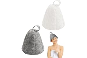TPZORJX 2 Pezzi Cappello Sauna, Cappello In Feltro Per Sauna, Berretti Da Sauna Per Uomo E Donna, Accessori Ideali Per Sauna, Protezione Per La Testa Traspirante, Adatto Per Saune, Spa, Bagni