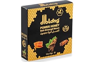 Diblong Potenziatore Afrodisiaco al Miele per Uomini (Confezione da 12 da 15g Ciascuno) - Supporto Naturale alle Erbe per Resistenza - Prodotto in Turchia