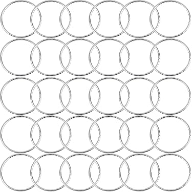 Set van 9 doe-het-zelf knutselkransen, metalen ringen, zilvermetaal, ideaal voor het weven en maken van kransen voor bloemendecoraties en dromenvangers, hartvormige ringen