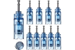 CHARME PRINCESSE 10 Stück Microneedling Nadeln 18 Pins Ersatz Dermapen Nadeln Microneedling Pen Nadelpatronen Micro Nadeln Kartuschen für Derma-Pen A8S/M8S/A9 mit Bajonett Port EN47-10-18P
