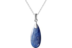 Franki Baker Sterling Silver Natural Kyanite Gemstone Pendant Necklace. Gem Grade A+. Length: 50cm