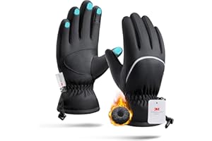 Origem Thermal Winter Gloves Men Women- Waterproof Cycling Gloves 3M Thinsulate & Polar Fleece, Reflective Touchscreen Gloves for Cold Weather Ski Snow, Running, Biking, Hiking, Driving, Walking