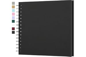 Yopih Album Fotografico Fatto a Mano Con Copertina Rigida Kraft da 20,5 x 20,5 cm, 40 Pagine - Ideale per Anniversari di Matrimonio, Ricordi di Famiglia e Progetti di Scrapbooking Creativi