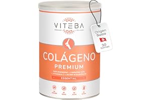 Viteba Colágeno Hidrolizado Puro en Polvo Sin Sabor 330 g - Péptidos de Colageno Tipo 1 y 3 con Ácido Hialurónico Magnesio, Coenzima Q10 y Vitamina C Suplemento Articulaciones y Músculos - Essential
