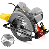 Enventor 1400W Circular Saw with Laser Guide, 185mm(24T) Blade | 6000RPM Hand Circular Saw, Cutting Depth 62 mm (90&deg;), 48 mm