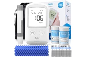 FOVIFLXY Blood Glucose Test Kit for Diabetes: IMDK 𝗖𝗹𝗶𝗻𝗶𝗰𝗮𝗹𝗹𝘆 𝗔𝗰𝗰𝘂𝗿𝗮𝘁𝗲 Blood Sugar Monitor Testing Kits, 50 Glucometer Strips, 50 Lancets and 1 Lancing Devices (-in mmol/L)