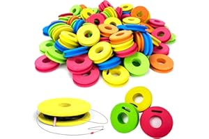 SHUIYUE 100 pièces Planche Pêche en Mousse, Plaque Ligne Pêche en Mousse, Planches D'Enroulement en Mousse, Planche de Ligne D'Enroulement de Pêche Enrouleurs de Lignes de Pêche pour Tenir Une Ligne de Pêche