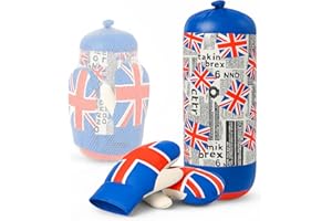 Toyana Kids Punching Bag and Boxing Gloves Set for Sparring Punch Bag Practice, Junior Mitts Training Boxing Gloves for Kickboxing, Muay Thai Fitness Workout Sports Gift for Boys Girls