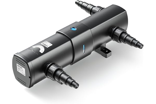 SunSun CUV-236 Stérilisateur Clarificateur de bassins ou d’étang - débit Max. de 6000 l/h - avec Lampe Rayons UV-C 36 W - pour Poissons et Plantes Aquatiques - Cours d’Eau en hélice