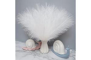 VOKENFORU 30 Pcs Artificial Pampas Grass, Short Small Faux Pampa Plants, Fluffy Pompass Branches, Home Decorations for Christmas Party Centrepiece(Pure white)