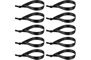 PATIKIL Disposable Cloth Wristbands for Events, 100 Pcs Adjustable Cloth Event Wristbands Colored Wrist Bands for Concert Club Parties, Black, 13.8"x0.6"